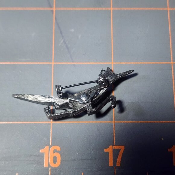 Vintage Roadrunner Brooch Pin Running Bird Silver Tone - Picture 3 of 4